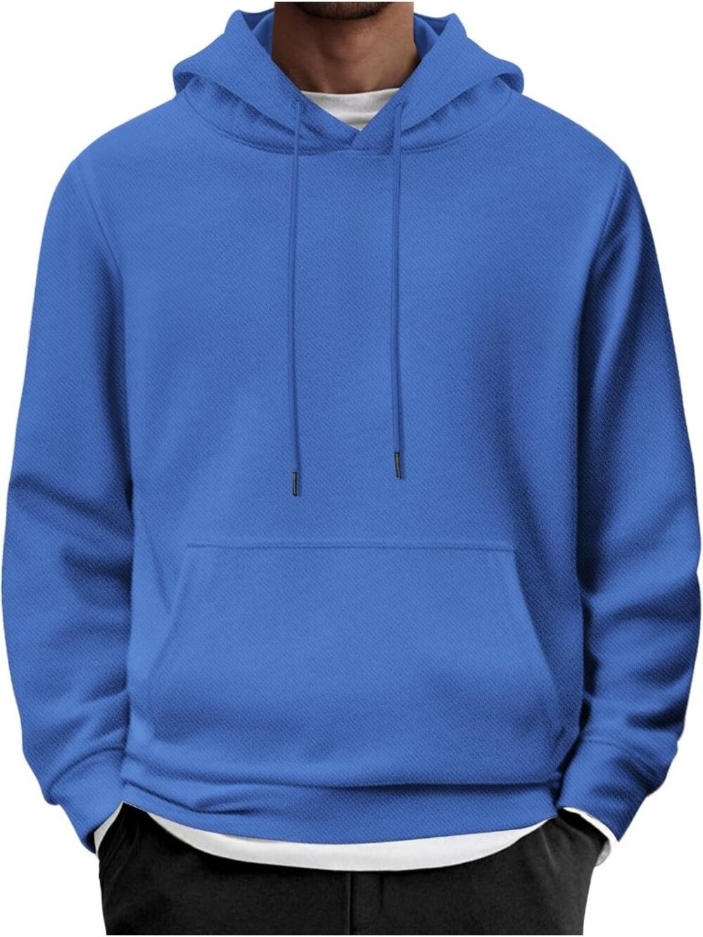 Coofandy Men's Brown Long Sleeve Casual Pullover Fashion Drawstring Hoodies